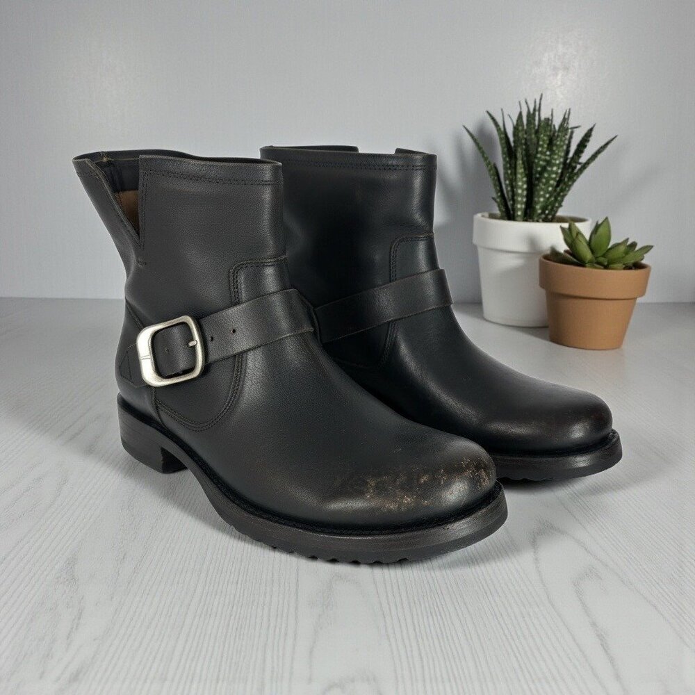 Frye Veronica Leather Bootie Women's Size 7 Antiqued Black Distressed  NIB